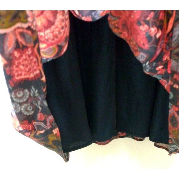 LOFT Women’s Hydrangea Bouquet Floral Ruffle Fit & Flare Dress Size 6 - Picture 9 of 10